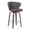 Armen Living Mynette 30" Swivel Brown Faux Leather Bar Stool LCMTBAWABR30 - alternate 1